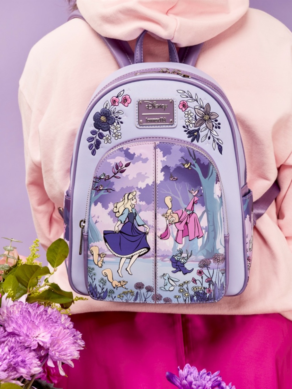 NWT Loungefly Disney Sleeping Beauty 65th anniversary embroidered backpack